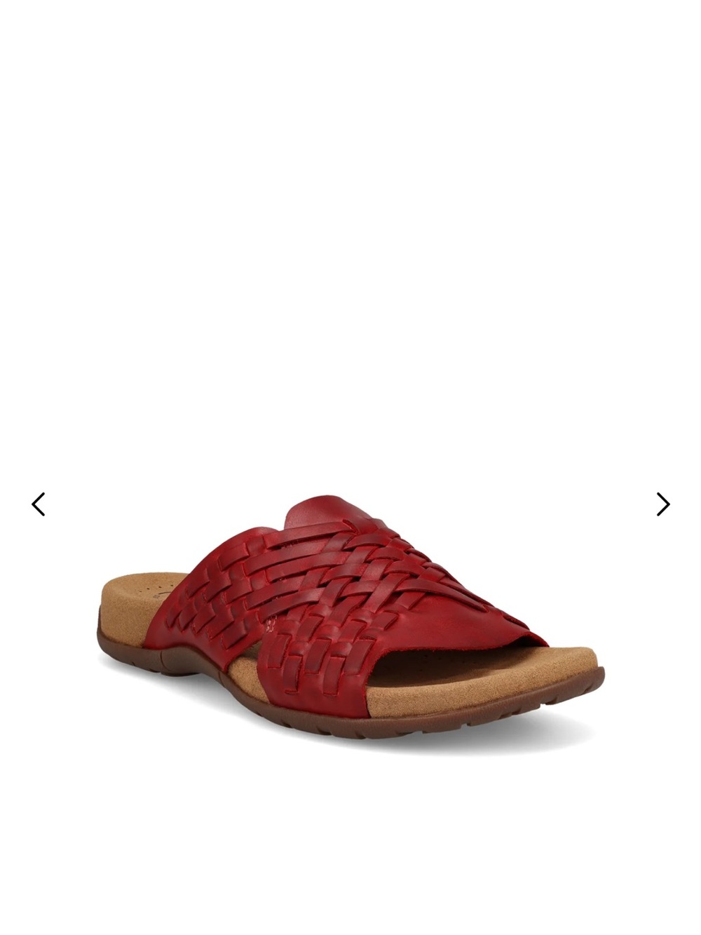 Taos Footwear Red Braided Slide Sandals - Women's Slip-On Comfort